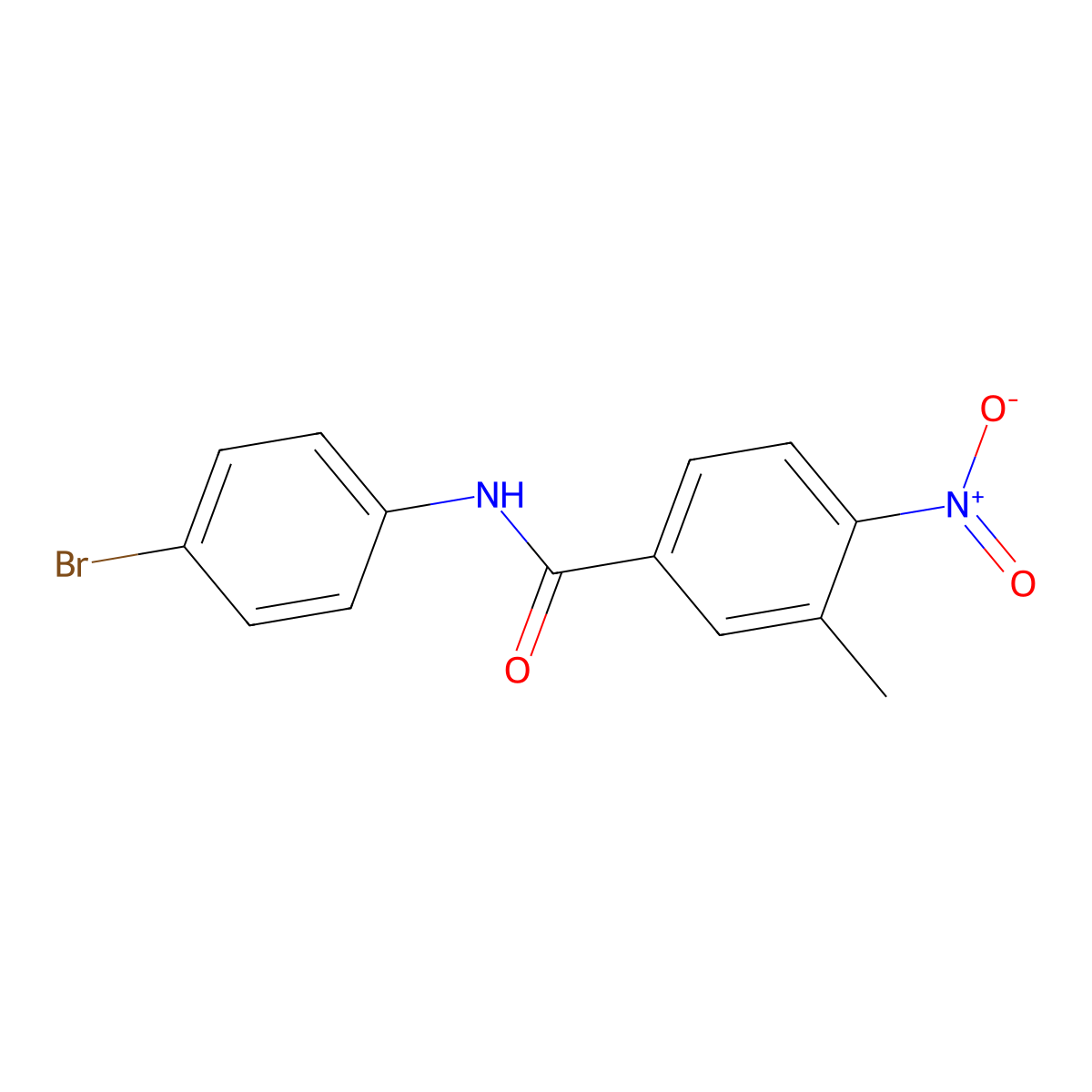 n-(4-Bromophenyl)-3-methyl-4-nitrobenzamide molecular structure, CAS 5509-92-2
