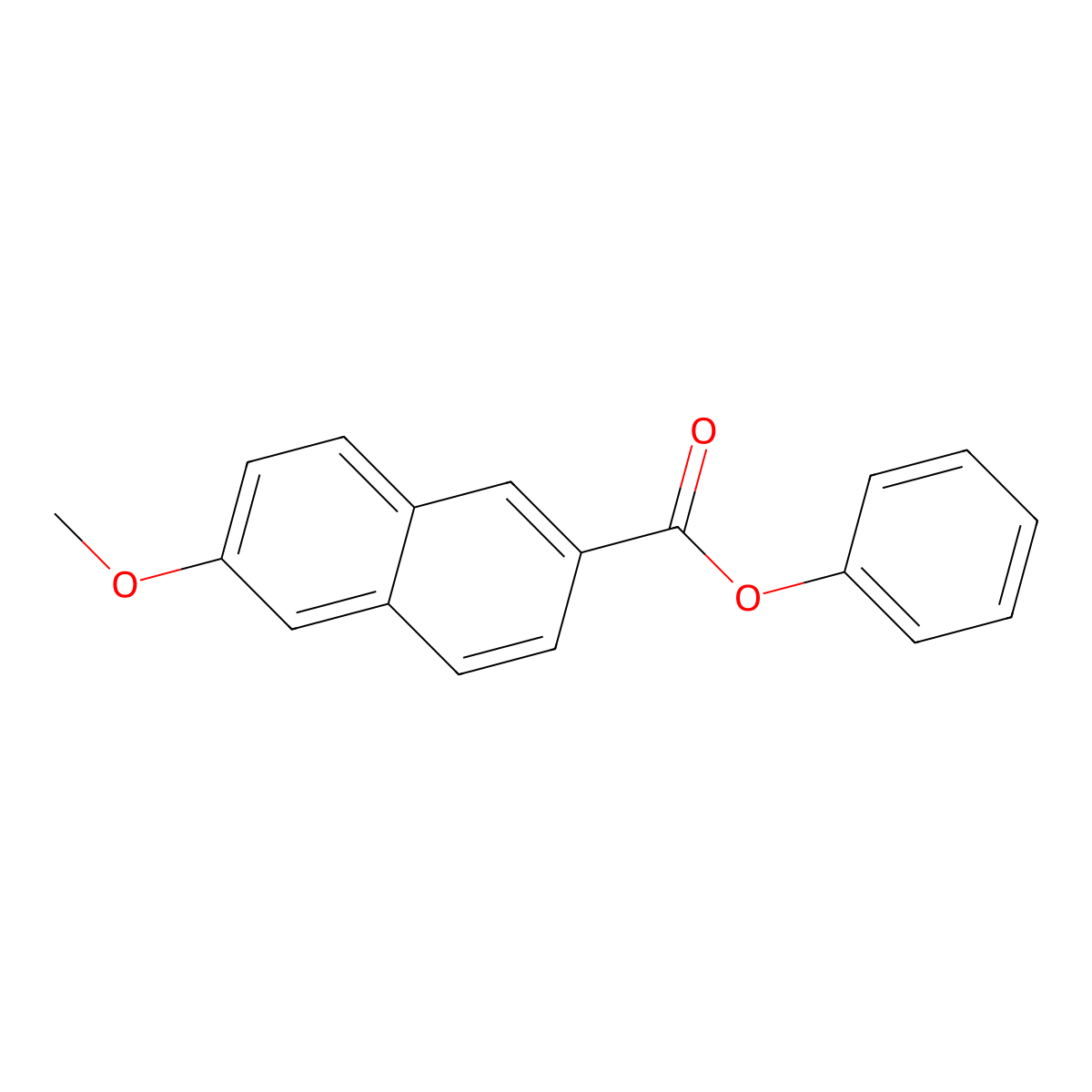 6-Methoxy-2-naphthalenecarboxylic acid phenyl ester molecular structure, CAS 55090-57-8