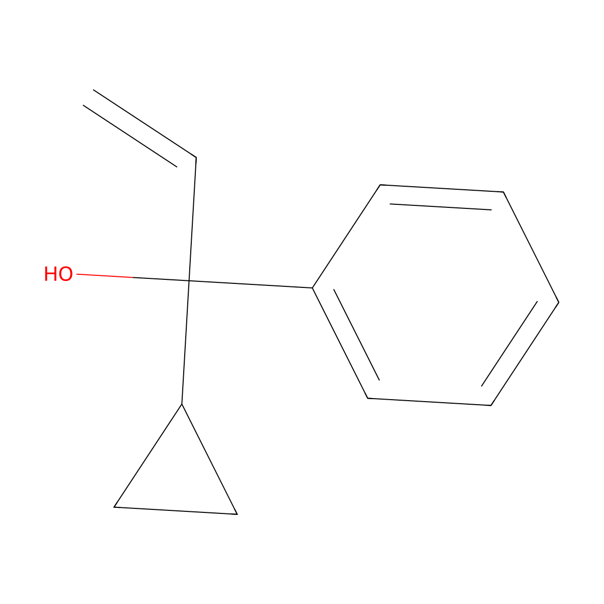 Vinylcyclopropylphenylcarbinol molecular structure, CAS 55091-60-6