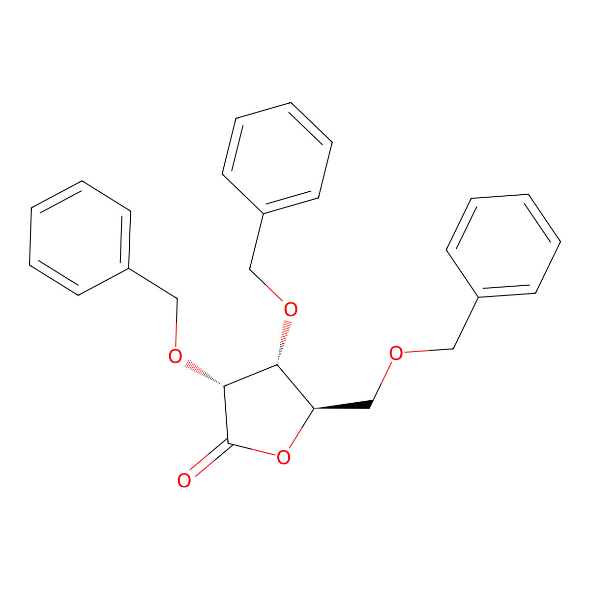(3R,4R,5R)-3,4-bis(benzyloxy)-5-((benzyloxy)methyl)dihydrofuran-2(3H)-one molecular structure, CAS 55094-52-5