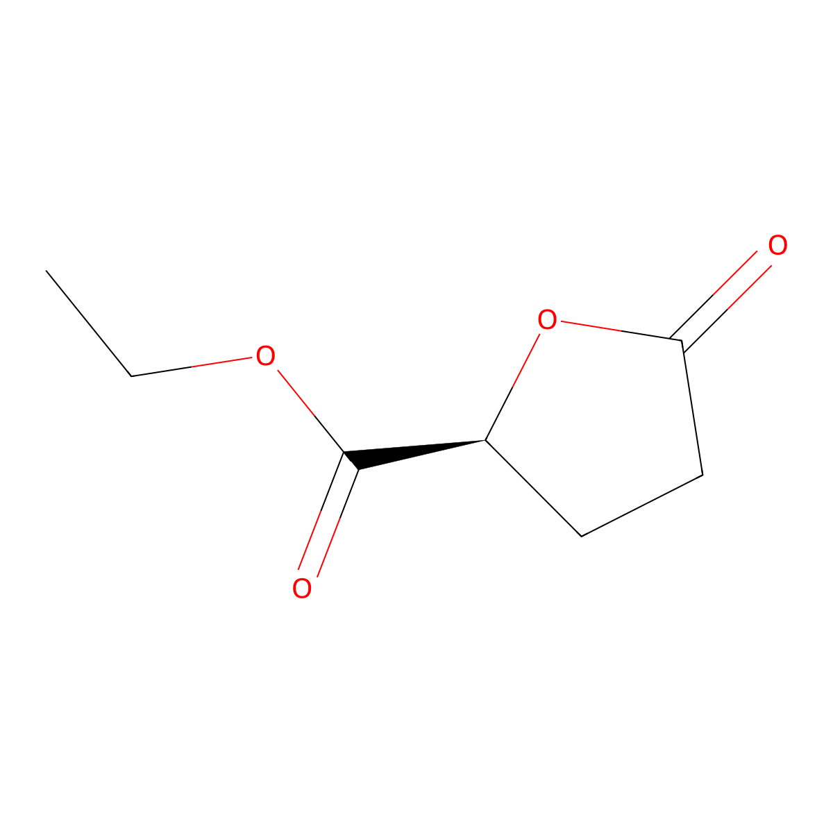 ethyl (2S)-5-oxooxolane-2-carboxylate molecular structure, CAS 55094-96-7