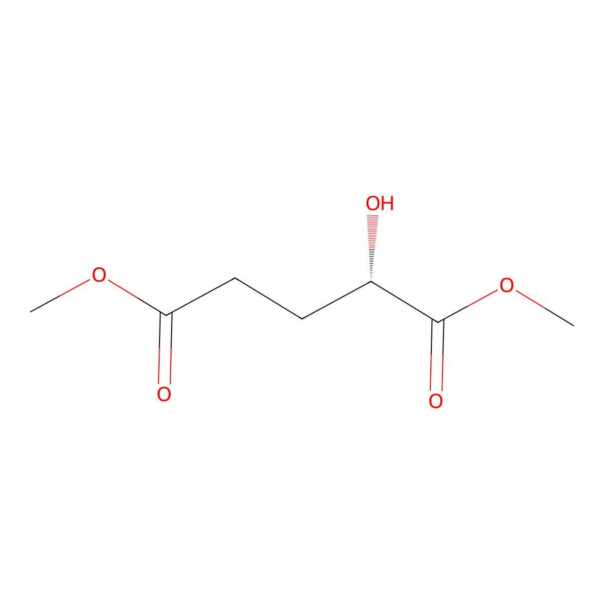 Pentanedioic acid, 2-hydroxy-, dimethyl ester, (2S)- molecular structure, CAS 55094-97-8
