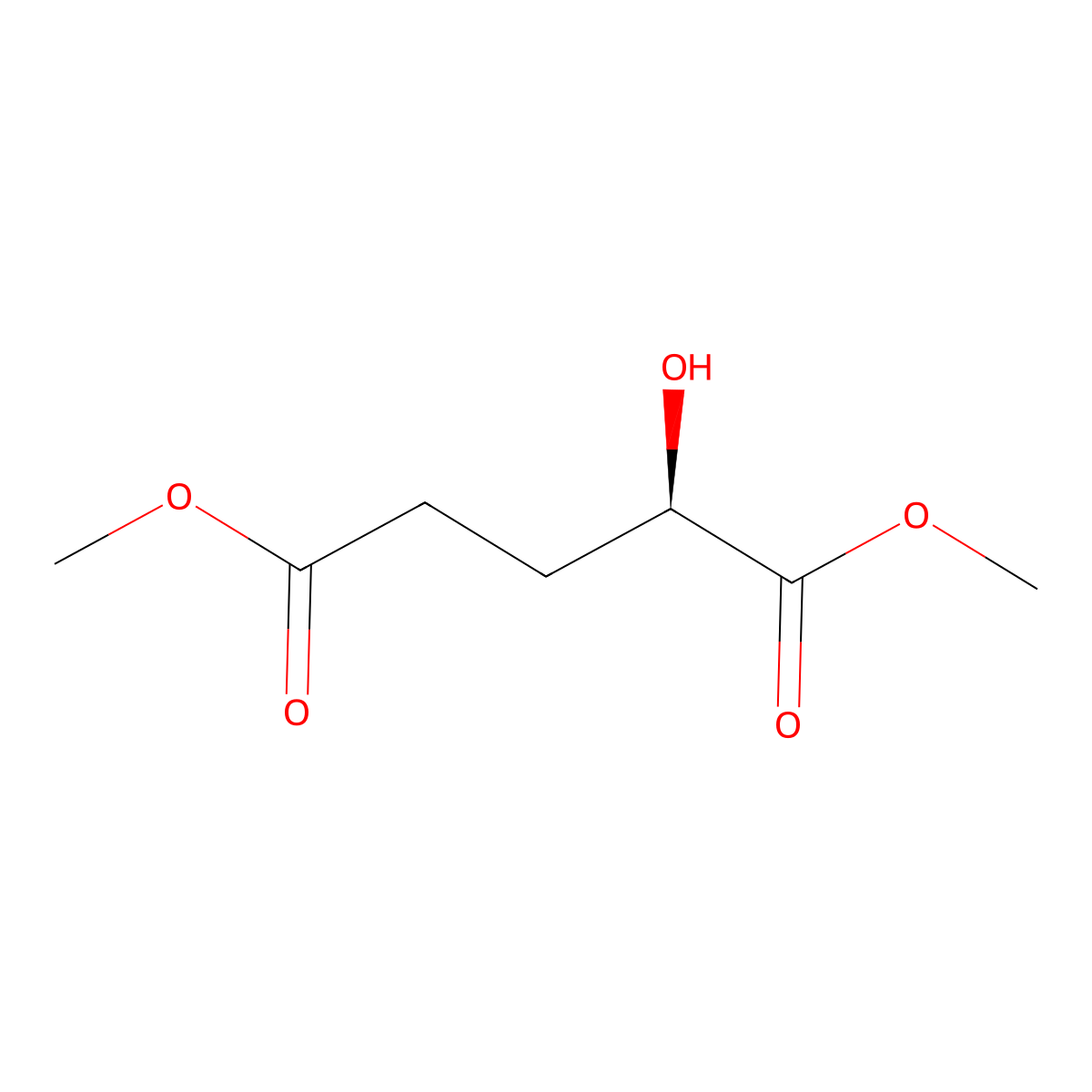 Dimethyl (2R)-2-hydroxypentanedioate molecular structure, CAS 55094-98-9