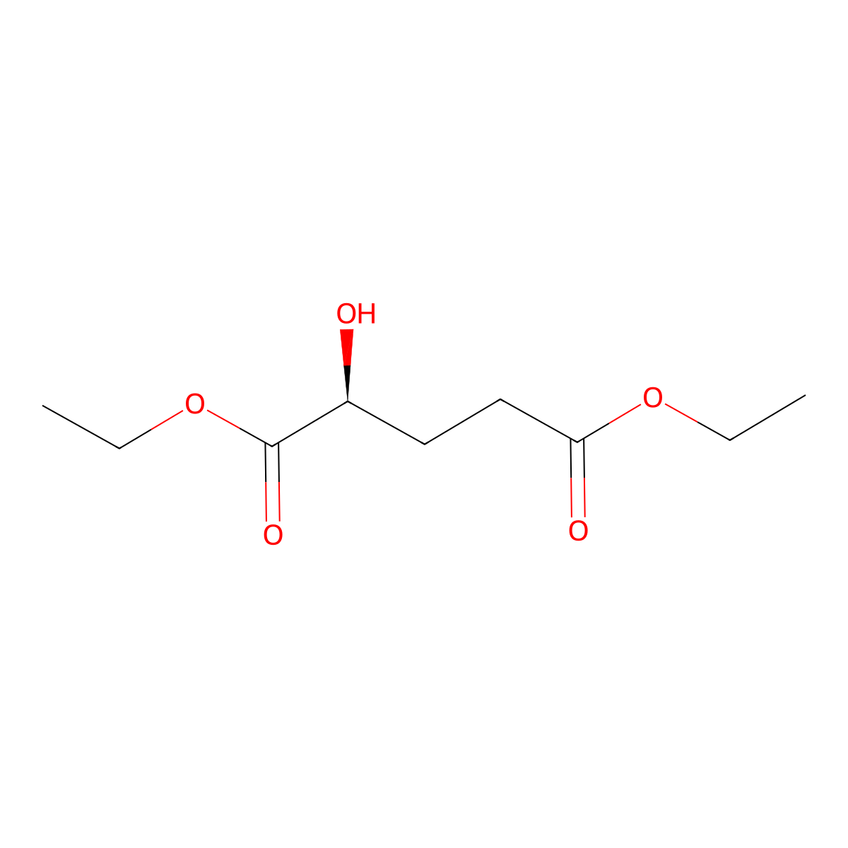 Diethyl (2S)-2-hydroxypentanedioate molecular structure, CAS 55094-99-0