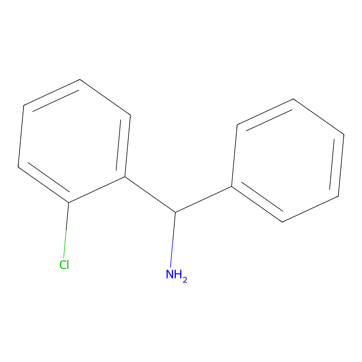 (2-Chlorophenyl)(phenyl)methanamine molecular structure, CAS 55095-13-1