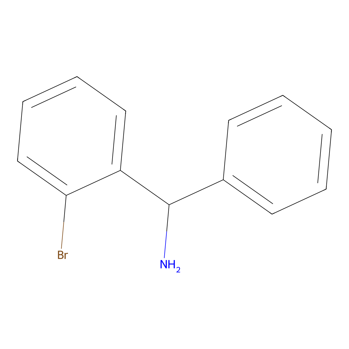 alpha-(2-Bromophenyl)benzylamine molecular structure, CAS 55095-15-3