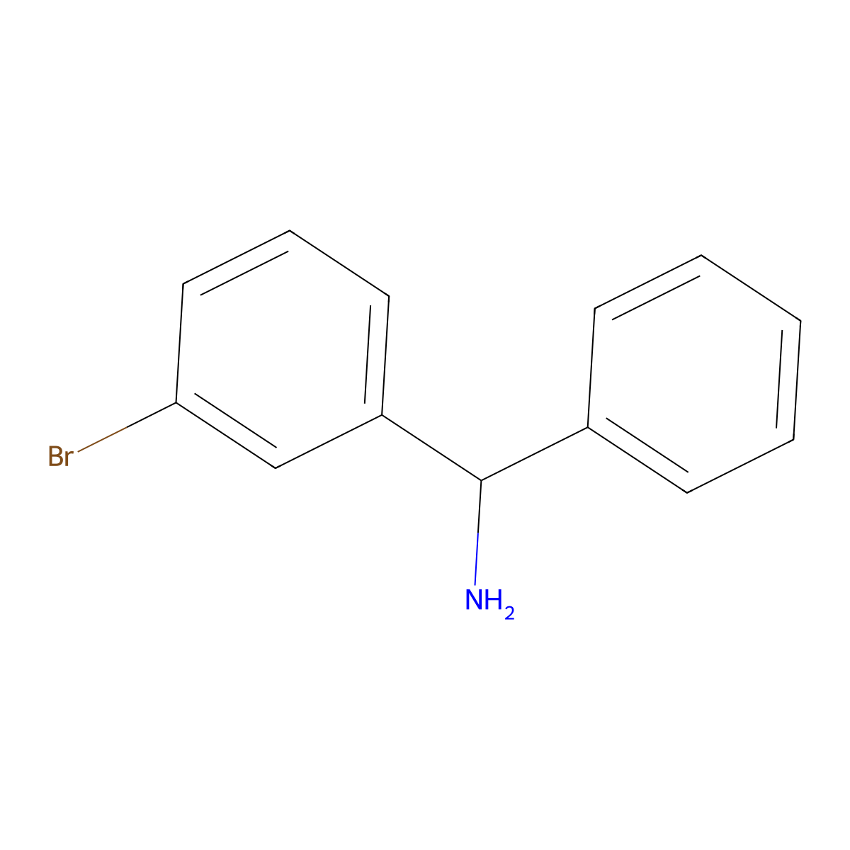 alpha-(3-Bromophenyl)benzylamine molecular structure, CAS 55095-16-4