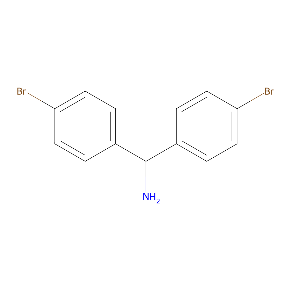 1,1-Bis(4-bromophenyl)methanamine molecular structure, CAS 55095-18-6