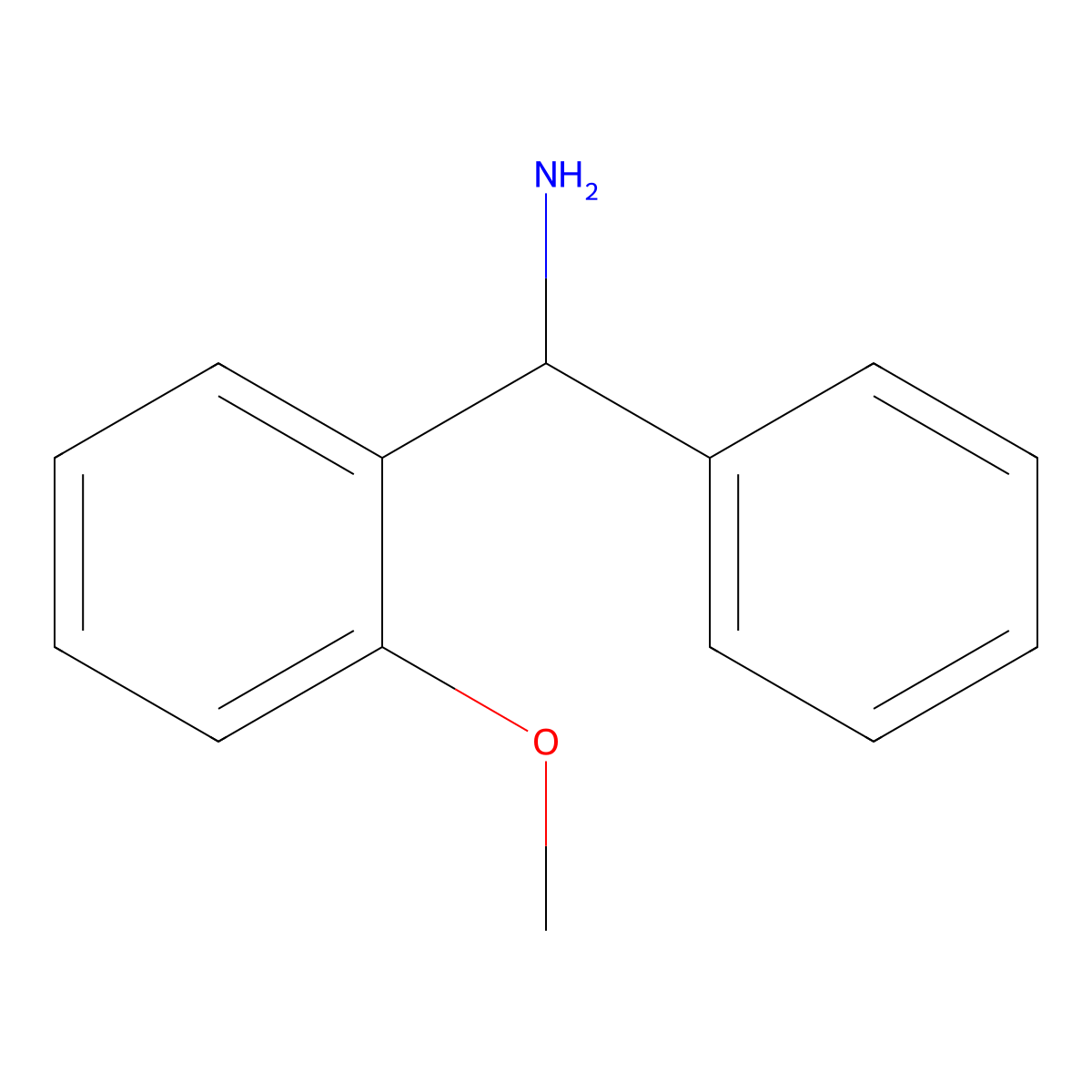 (2-Methoxyphenyl)(phenyl)methanamine molecular structure, CAS 55095-19-7