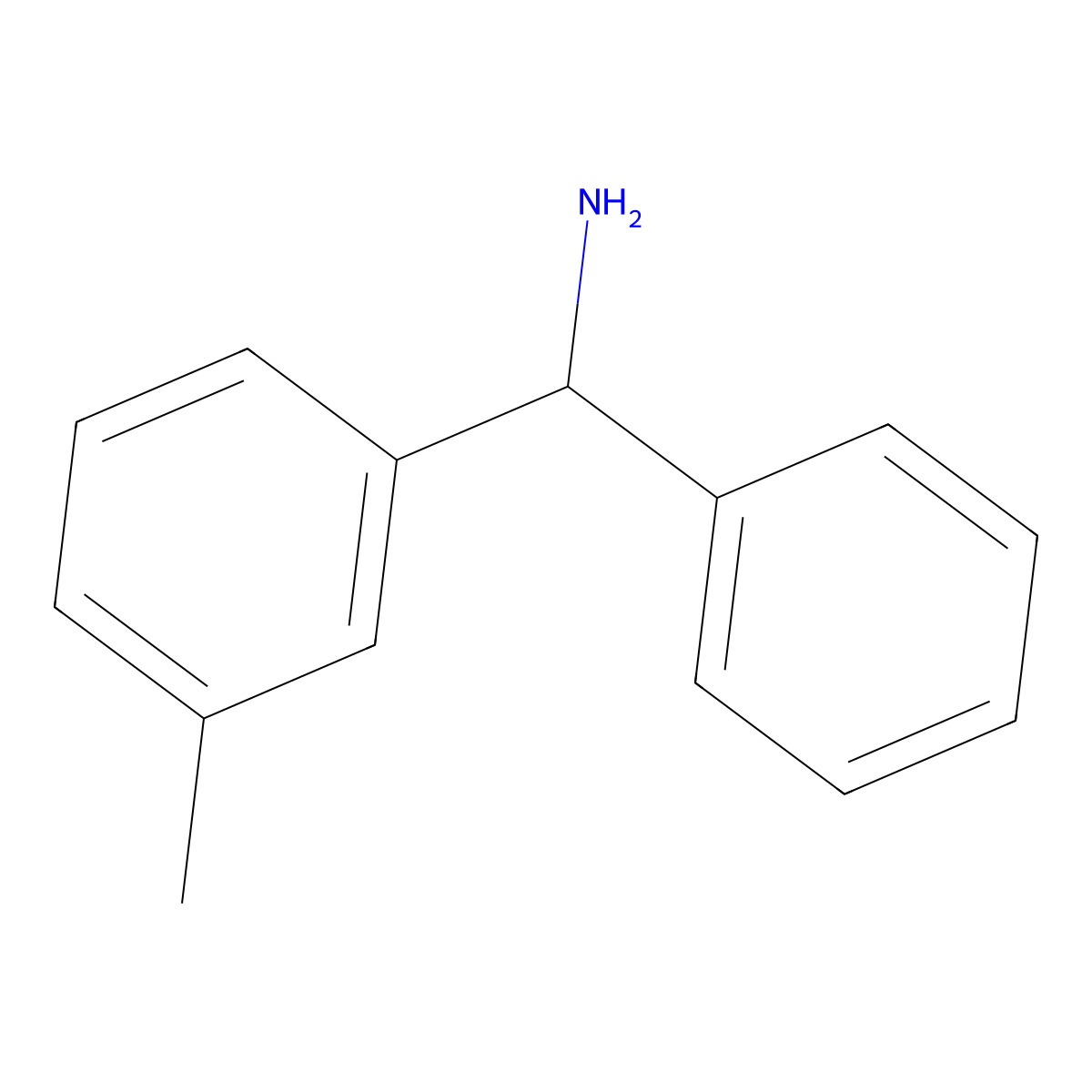 1-(3-Methylphenyl)-1-phenylmethanamine molecular structure, CAS 55095-20-0