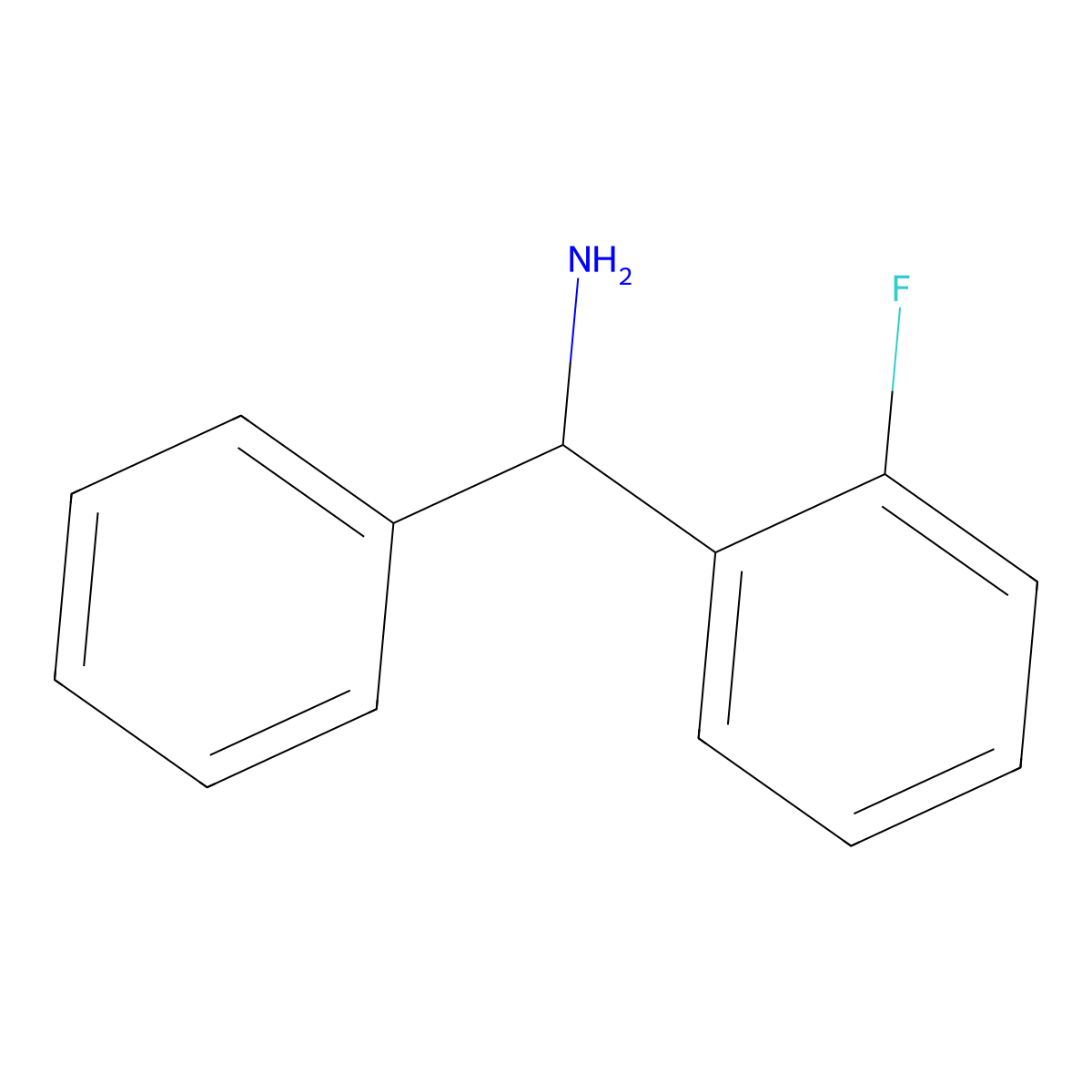 alpha-(2-Fluorophenyl)benzenemethanamine molecular structure, CAS 55095-24-4