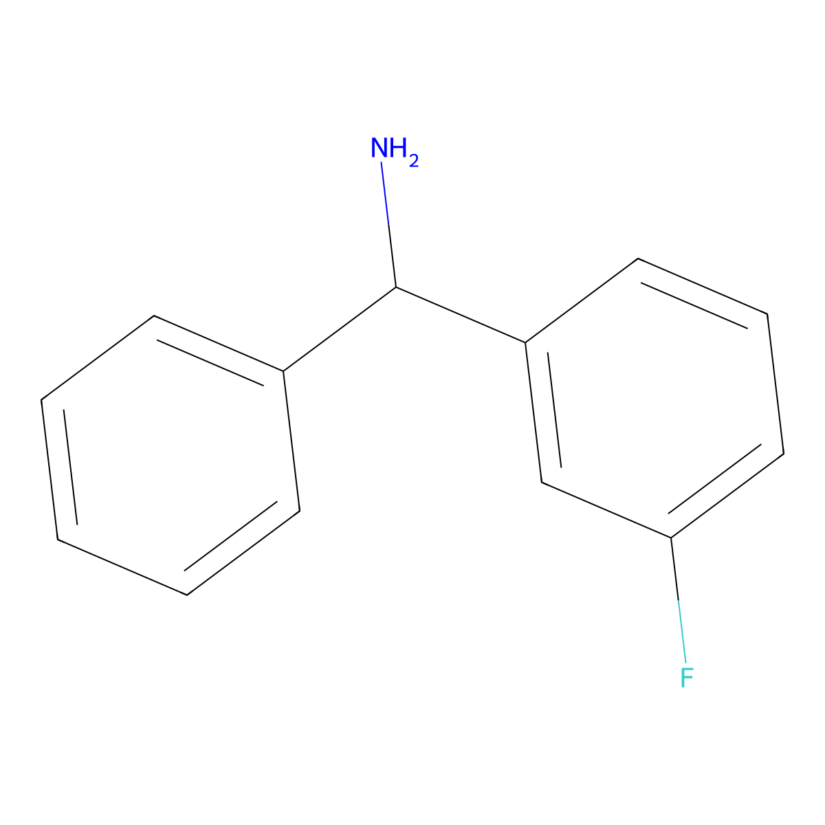 3-Fluoro-alpha-phenylbenzenemethanamine molecular structure, CAS 55095-25-5