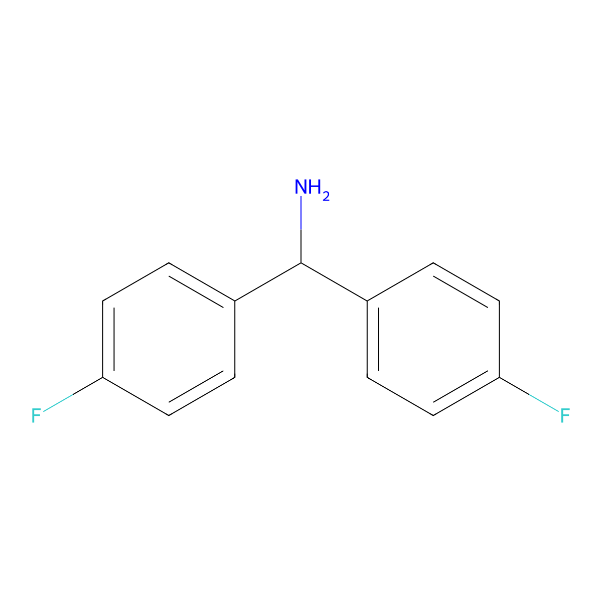 4-Fluoro-alpha-(4-fluorophenyl)benzenemethanamine molecular structure, CAS 55095-27-7