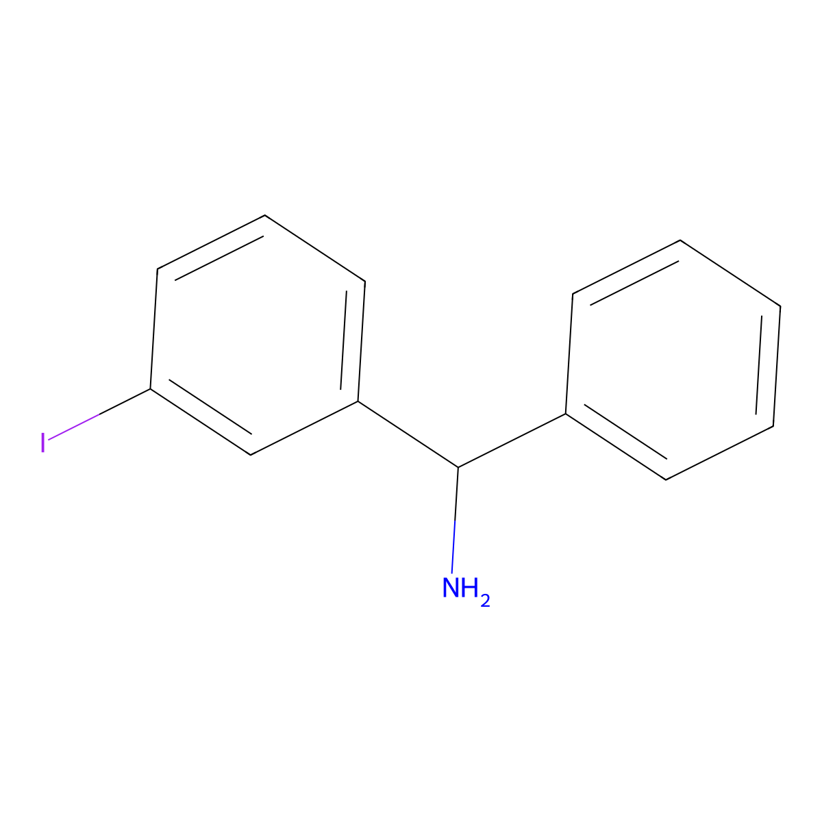 (3-Iodophenyl)(phenyl)methanamine molecular structure, CAS 55095-29-9