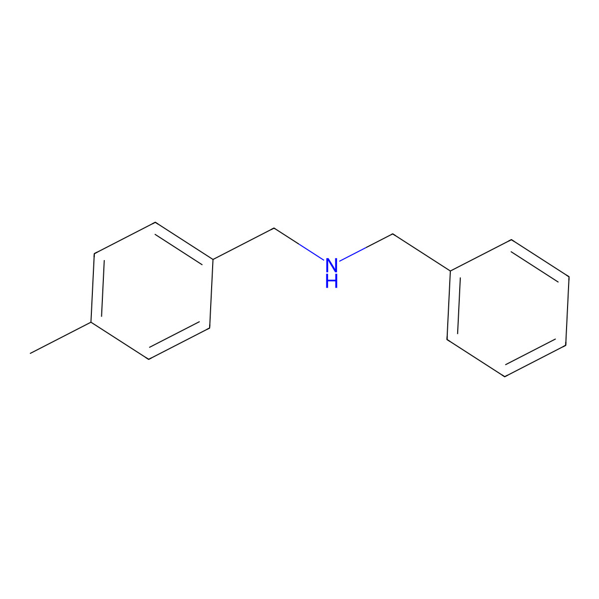 4-Methyl-N-(phenylmethyl)benzenemethanamine molecular structure, CAS 55096-86-1