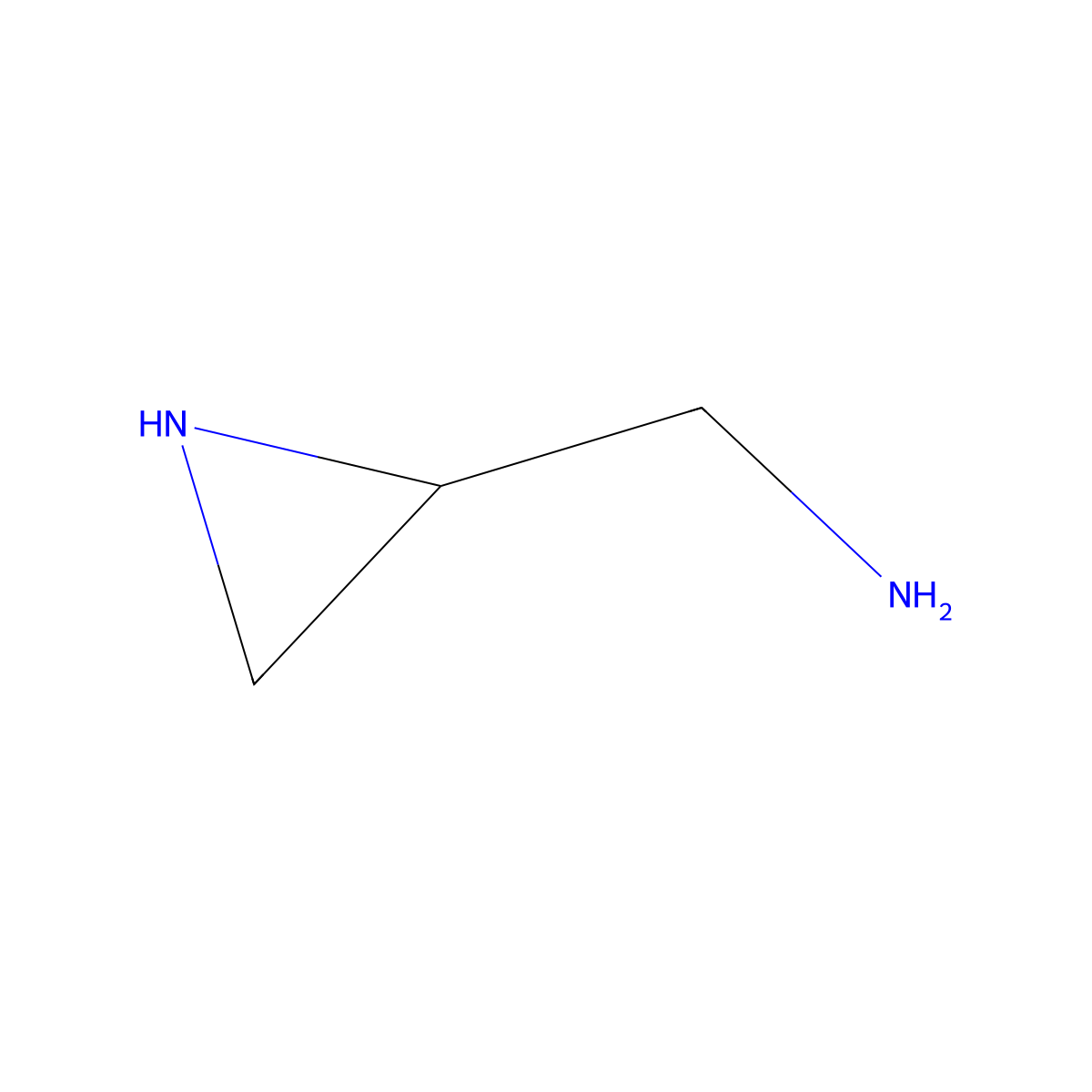 Aziridin-2-ylmethanamine molecular structure, CAS 55099-23-5