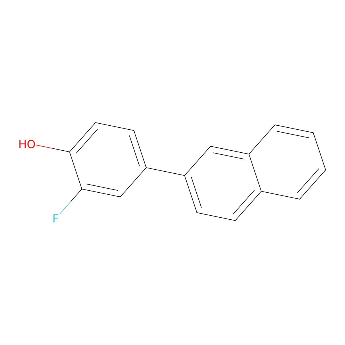 2-Fluoro-4-(naphthalen-2-YL)phenol molecular structure, CAS 550997-73-4
