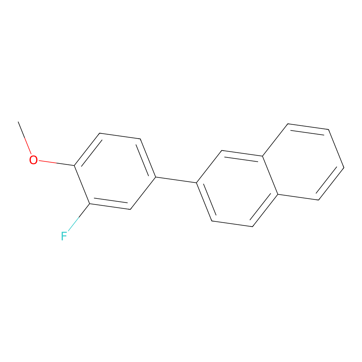 2-(3-Fluoro-4-methoxyphenyl)naphthalene molecular structure, CAS 550998-10-2