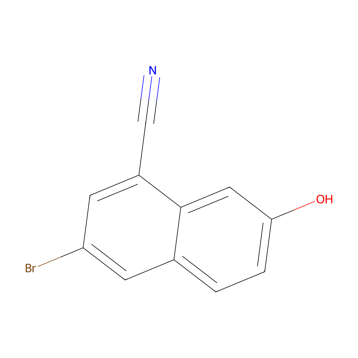 3-Bromo-7-hydroxy-1-naphthonitrile molecular structure, CAS 550998-30-6