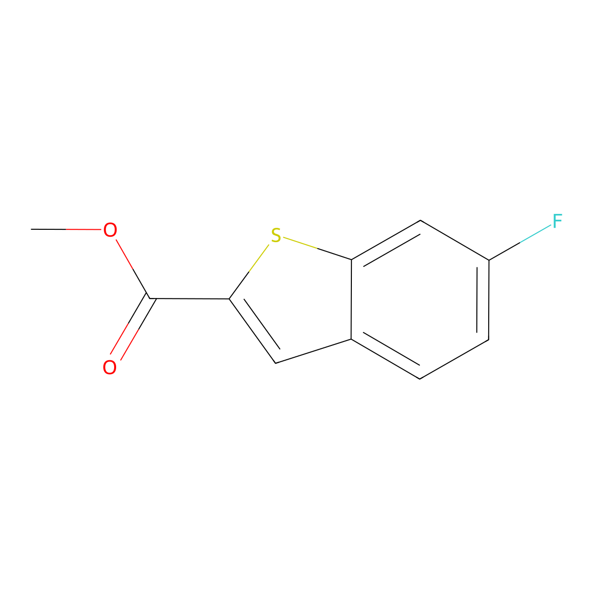 Methyl 6-fluorobenzo[b]thiophene-2-carboxylate molecular structure, CAS 550998-52-2