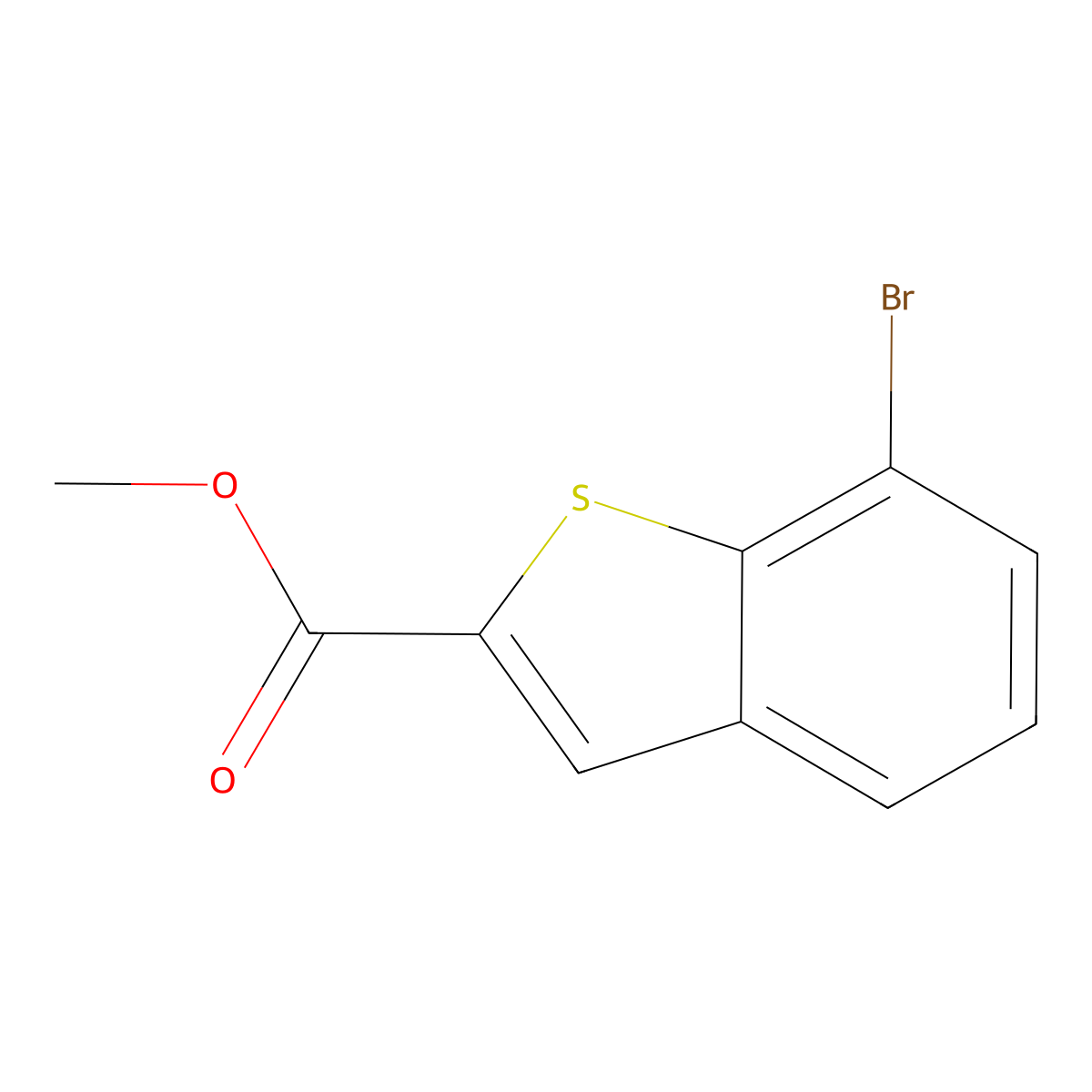 Methyl 7-bromobenzo[b]thiophene-2-carboxylate molecular structure, CAS 550998-53-3