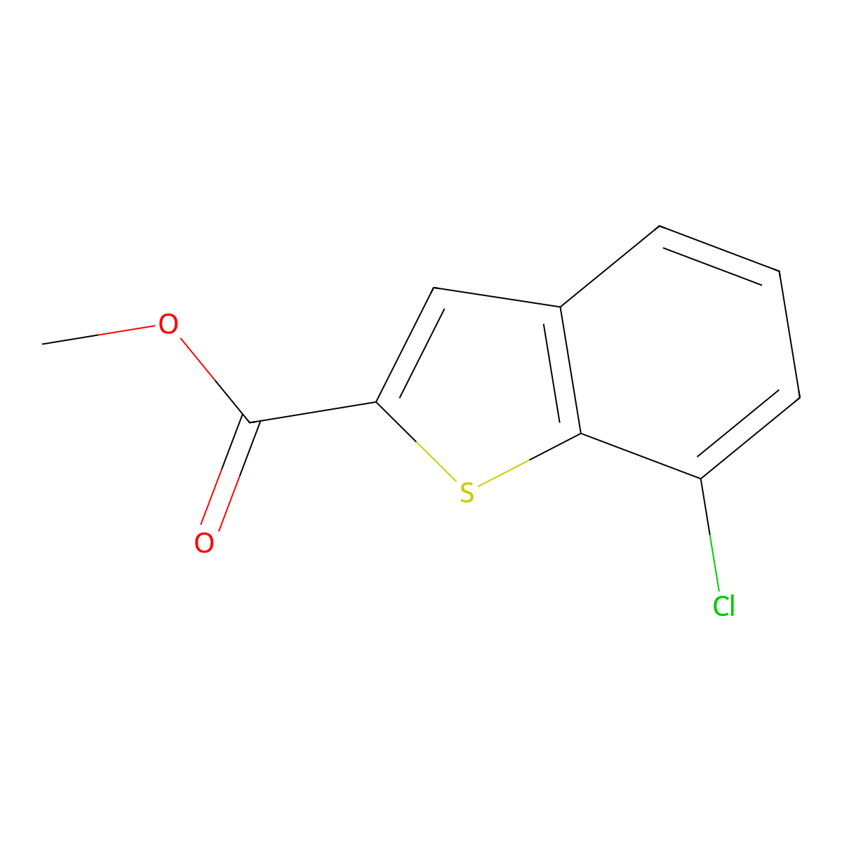 Methyl 7-chlorobenzo[b]thiophene-2-carboxylate molecular structure, CAS 550998-56-6