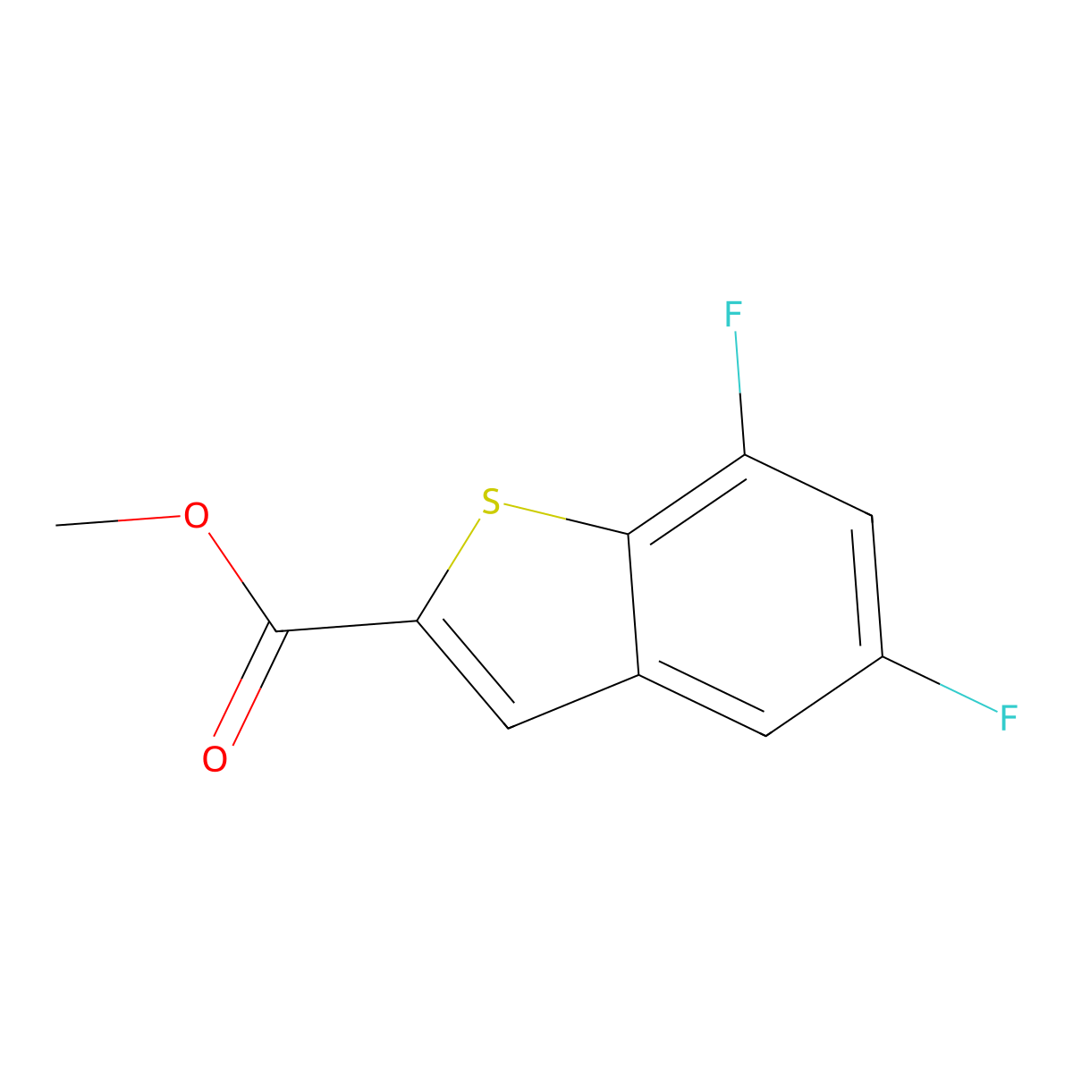 5,7-Difluoro-benzo[B]thiophene-2-carboxylic acid methyl ester molecular structure, CAS 550998-57-7
