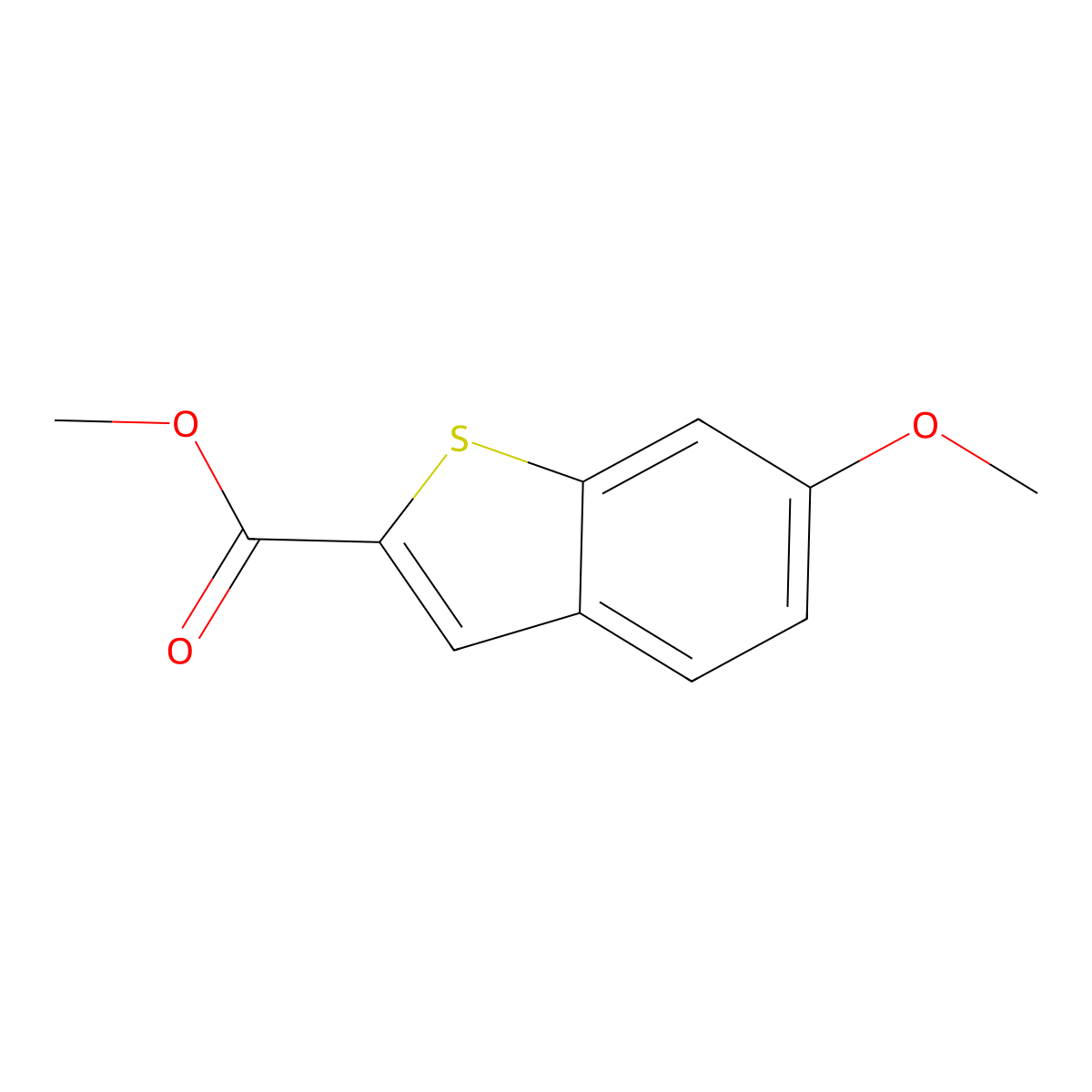 6-Methoxy-benzo[B]thiophene-2-carboxylic acid methyl ester molecular structure, CAS 550998-58-8