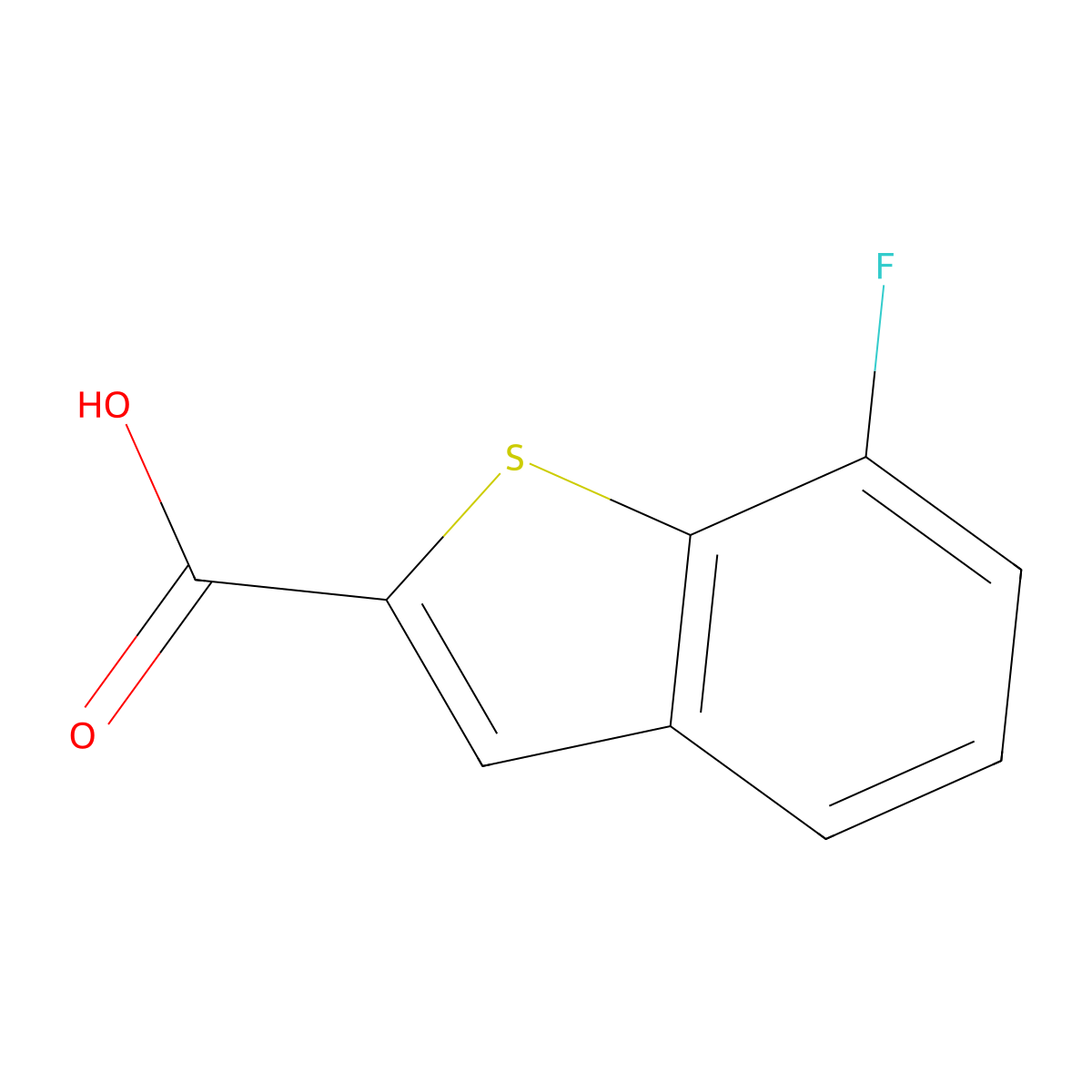 7-Fluorobenzo[B]thiophene-2-carboxylic acid molecular structure, CAS 550998-67-9