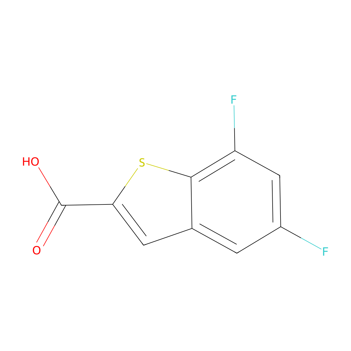 5,7-Difluoro-benzo[b]thiophene-2-carboxylic acid molecular structure, CAS 550998-68-0