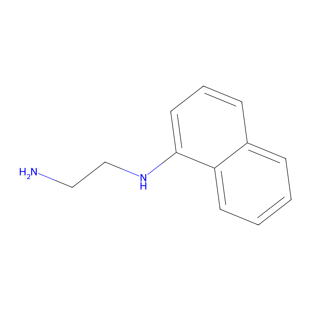 N-(1-Naphthyl)ethylenediamine molecular structure, CAS 551-09-7