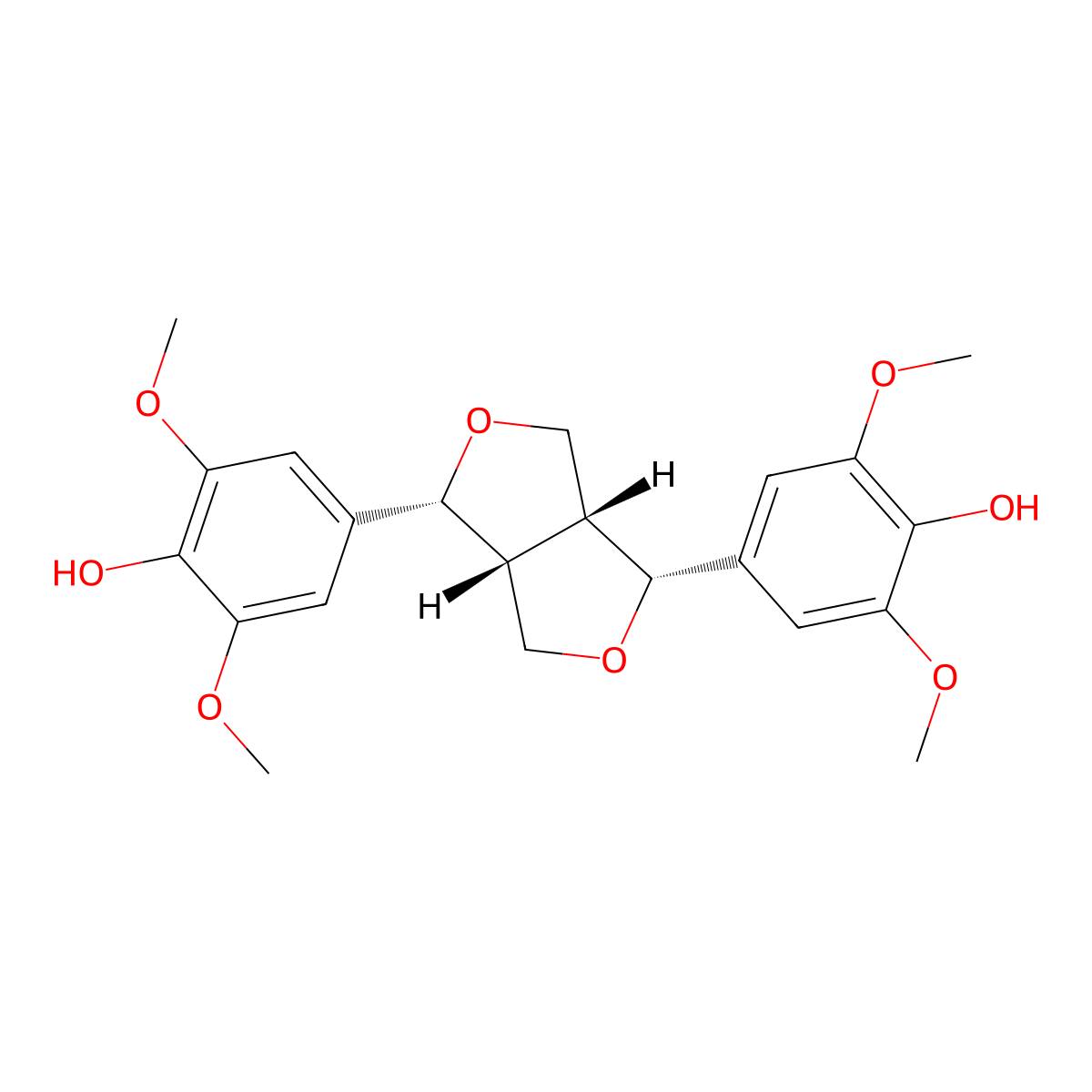 (+)-Diasyringaresinol molecular structure, CAS 551-29-1