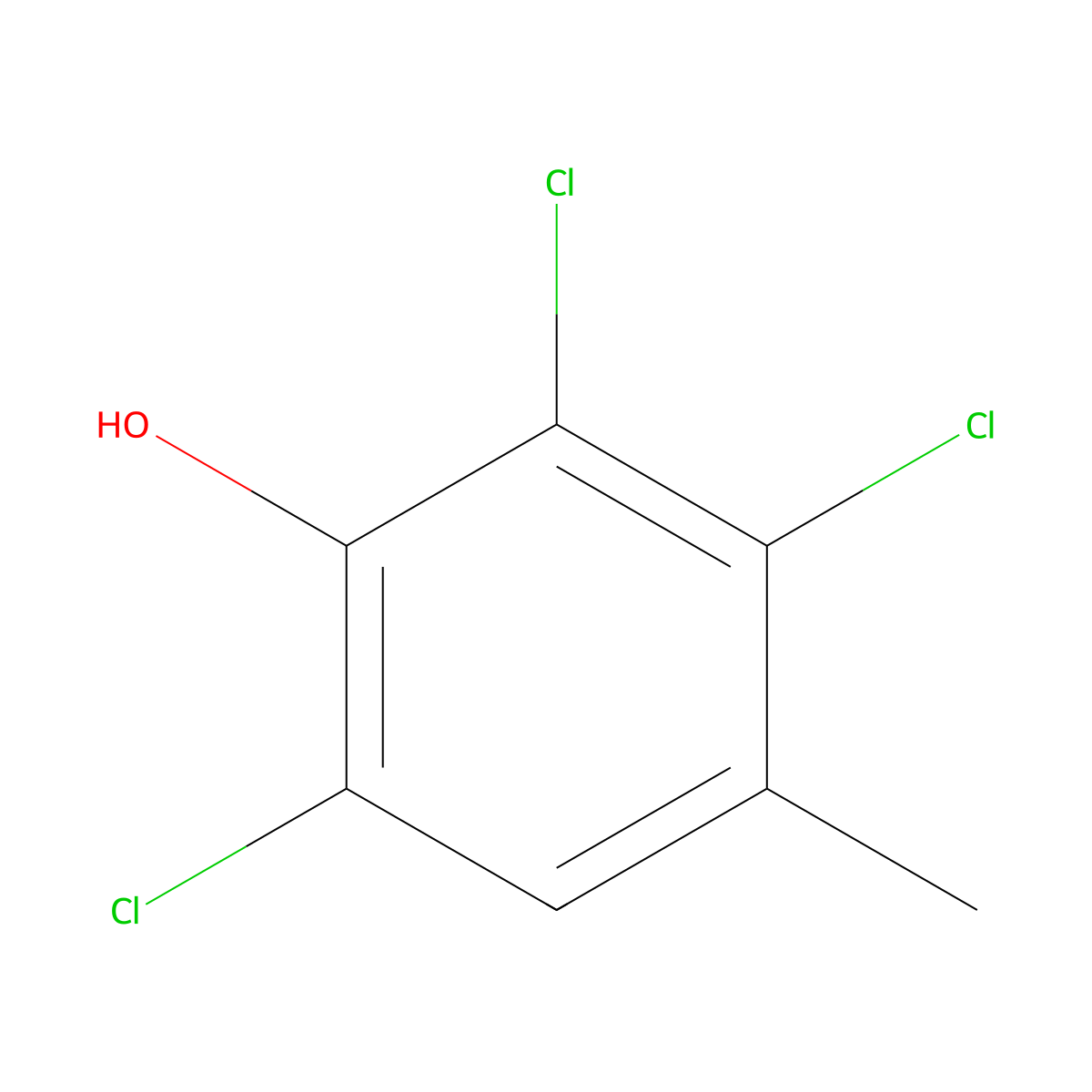2,3,6-Trichloro-p-cresol molecular structure, CAS 551-77-9