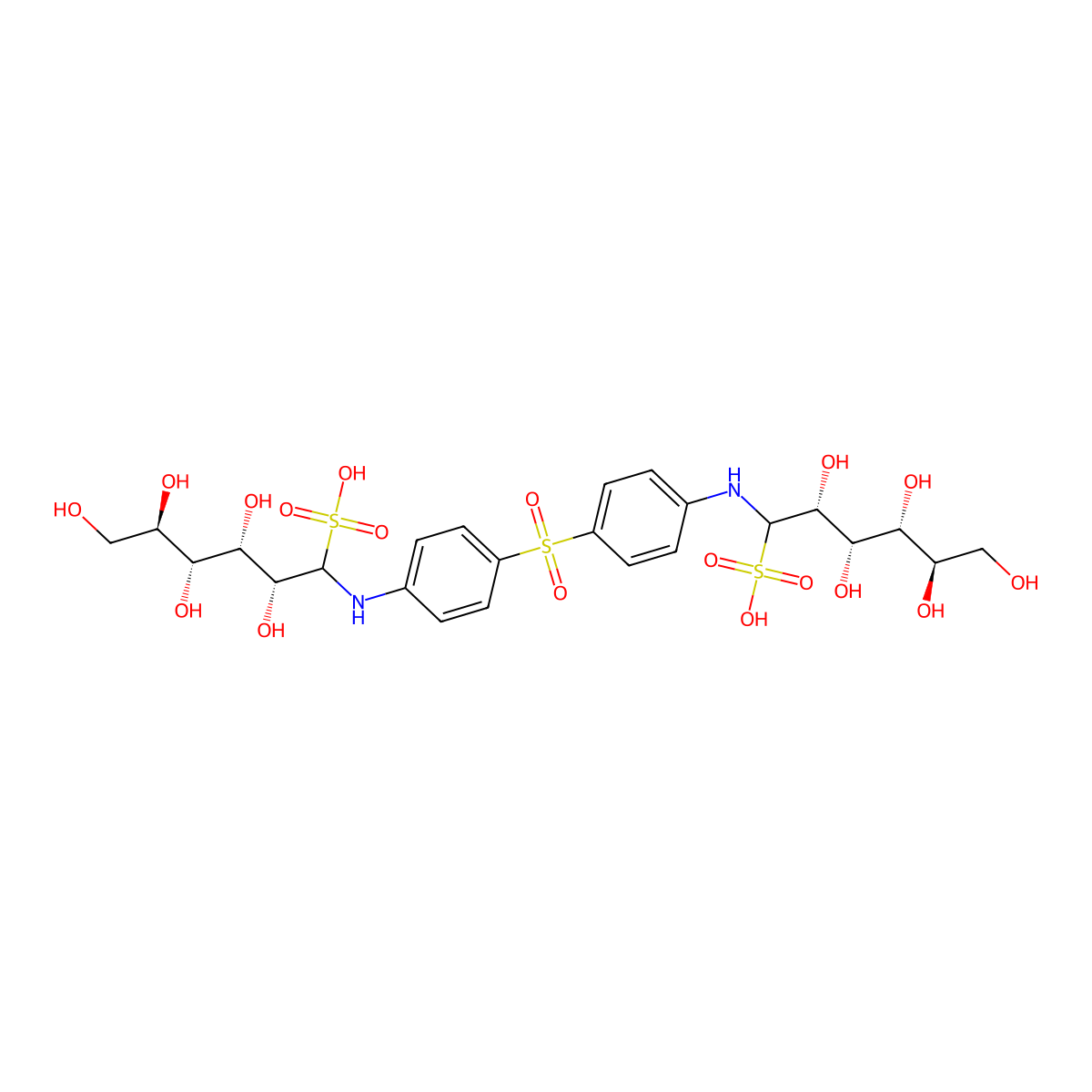 Glucosulfone molecular structure, CAS 551-89-3