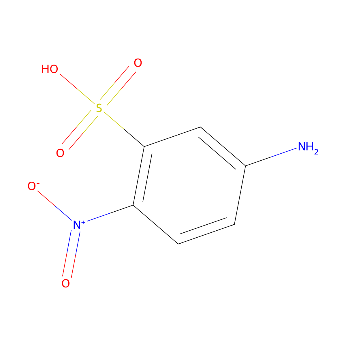 5-Amino-2-nitrobenzenesulfonic acid molecular structure, CAS 551-91-7