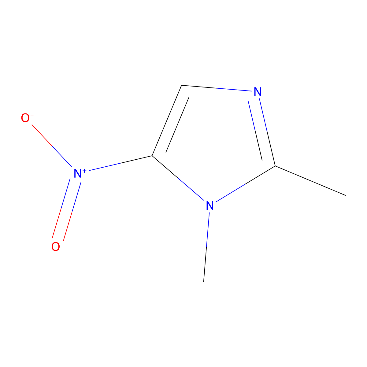 Dimetridazole molecular structure, CAS 551-92-8