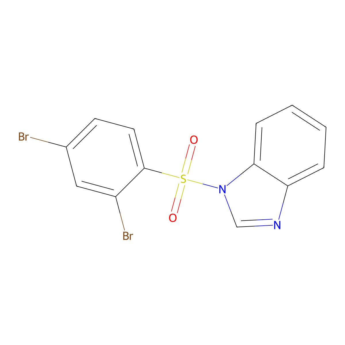1-(2,4-Dibromophenyl)sulfonylbenzimidazole molecular structure, CAS 5510-05-4