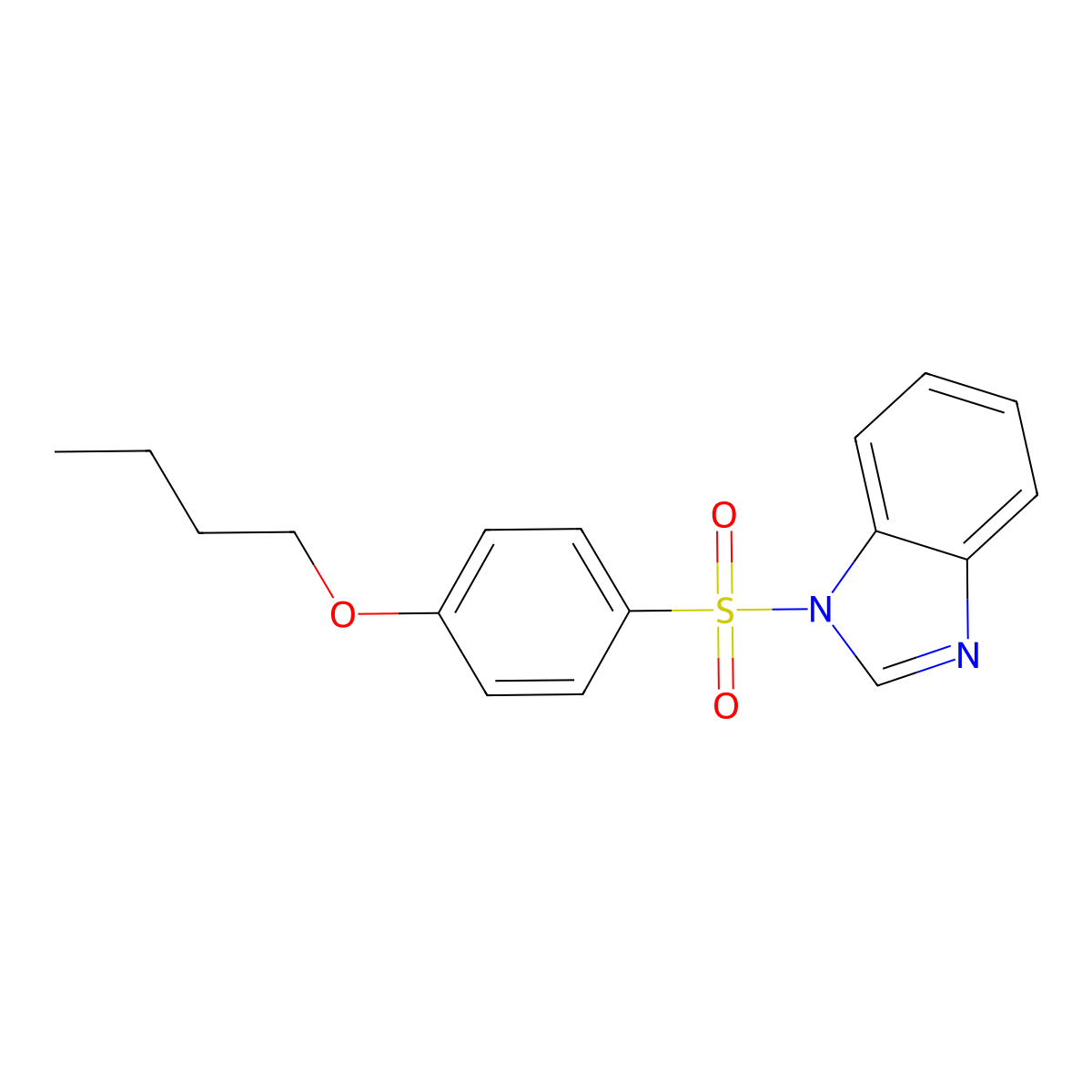 1-(4-Butoxyphenyl)sulfonylbenzimidazole molecular structure, CAS 5510-07-6