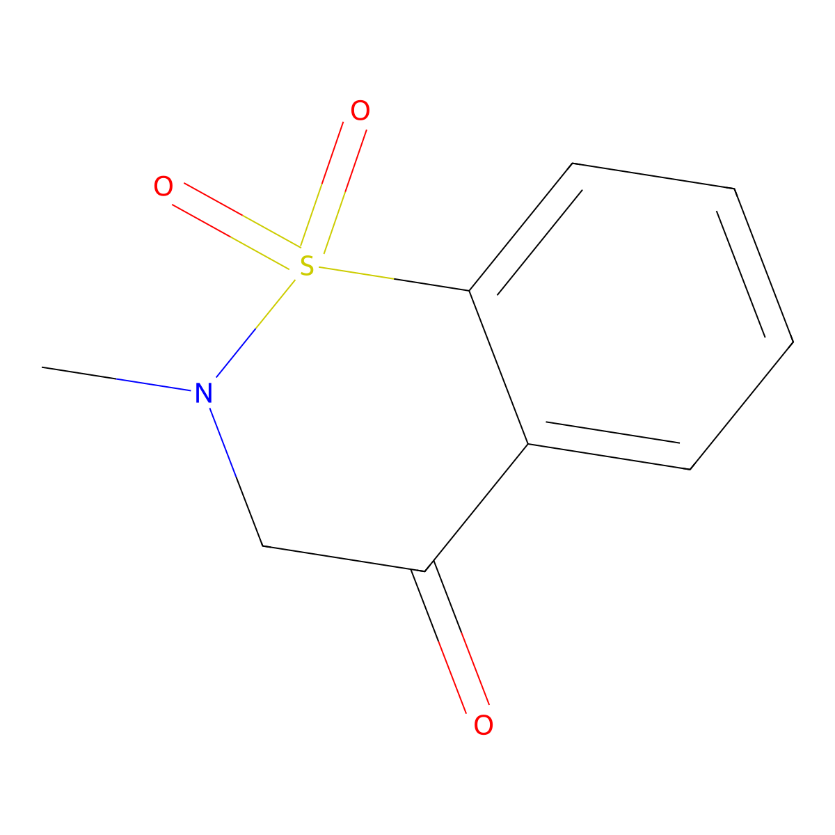 2-methyl-2,3-dihydro-4H-1,2-benzothiazin-4-one 1,1-dioxide molecular structure, CAS 5510-10-1