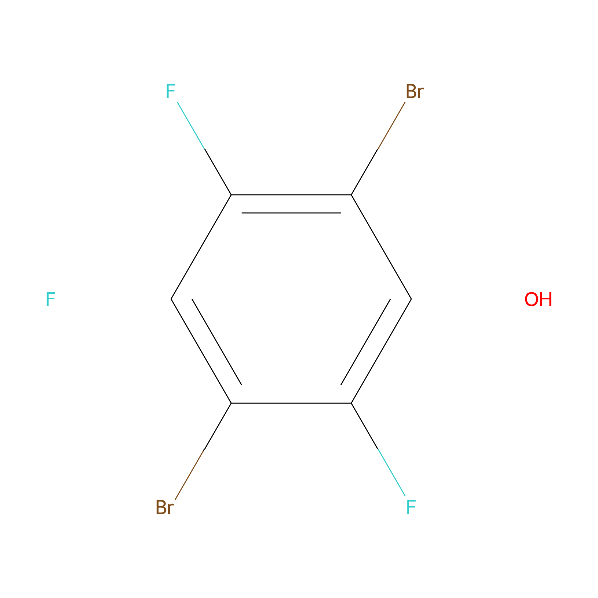 2,5-Dibromo-3,4,6-trifluorophenol molecular structure, CAS 5510-39-4