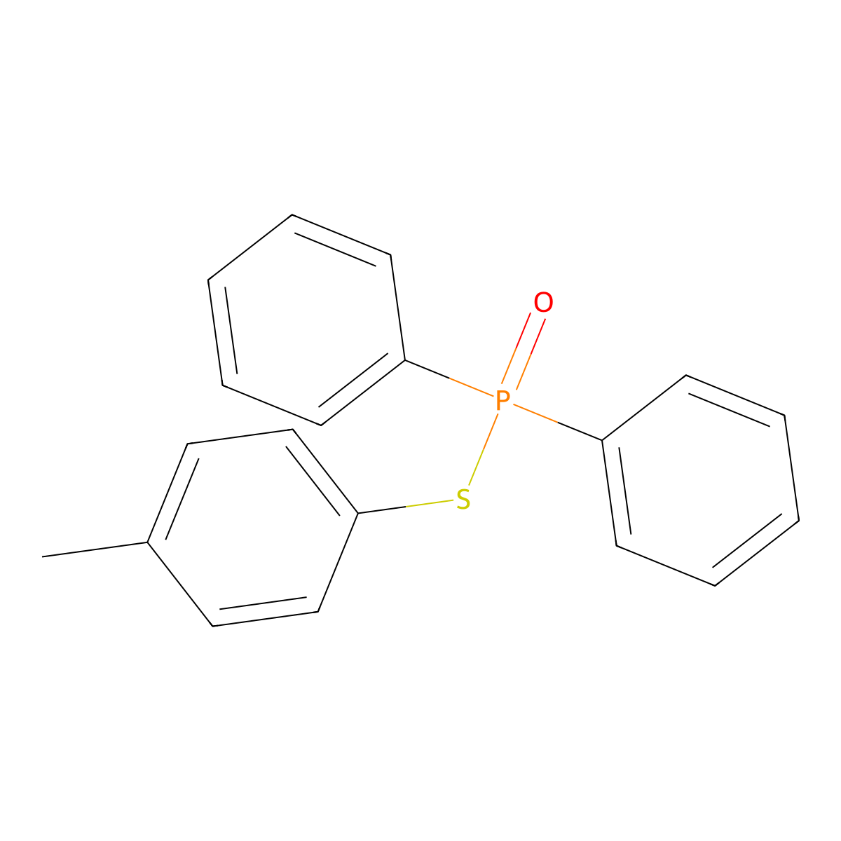 S-(P-Tolyl) diphenylphosphinothioate molecular structure, CAS 5510-81-6