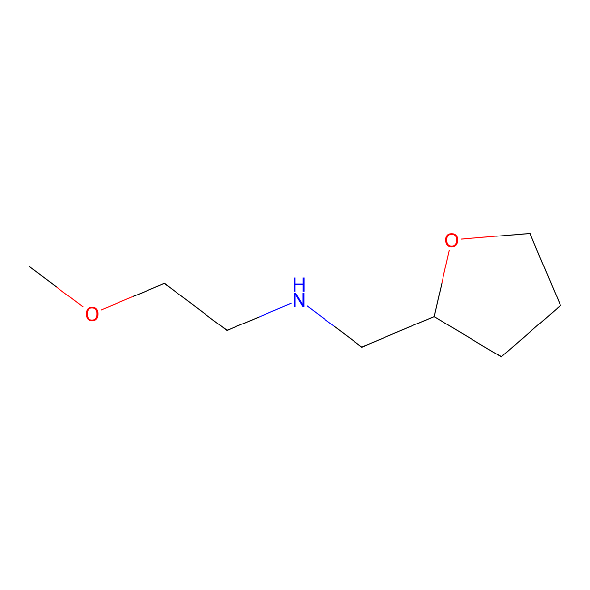 N-(2-methoxyethyl)-N-(tetrahydrofuran-2-ylmethyl)amine molecular structure, CAS 55100-02-2