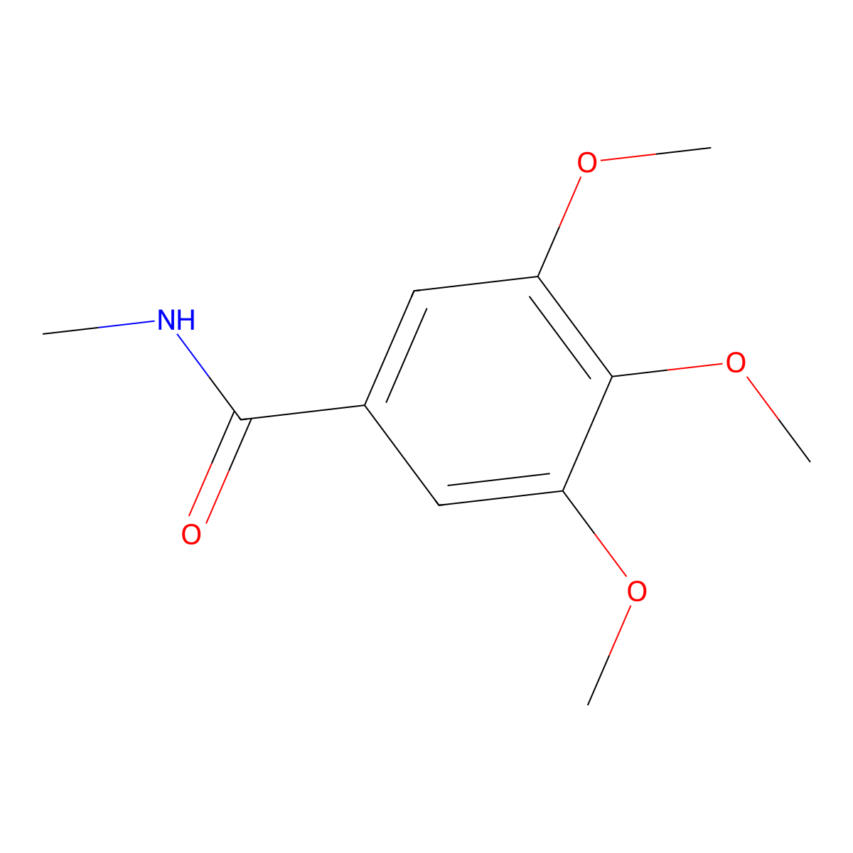 N-Methyl-3,4,5-trimethoxybenzamide molecular structure, CAS 55100-33-9