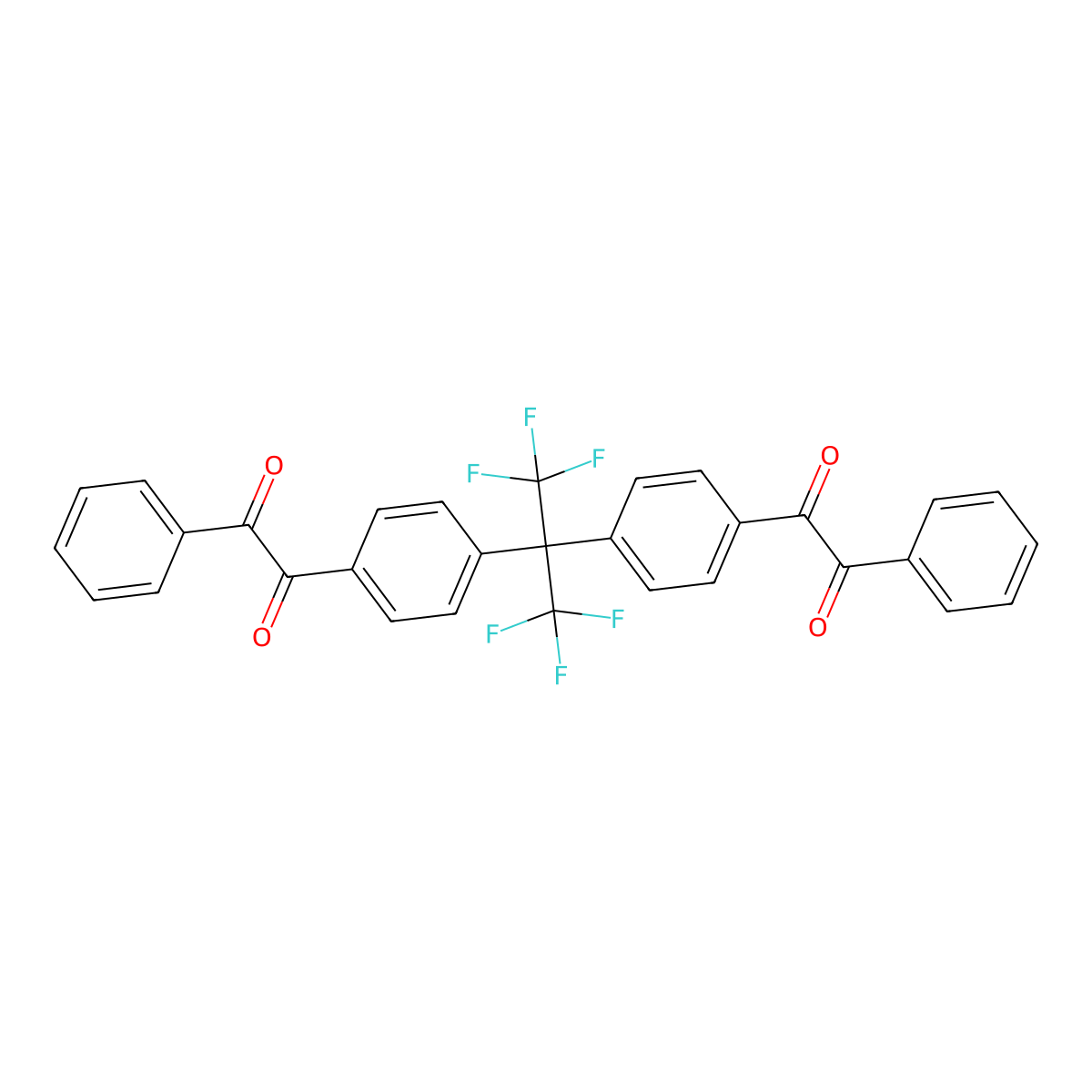 1-[4-[1,1,1,3,3,3-Hexafluoro-2-[4-(2-oxo-2-phenylacetyl)phenyl]propan-2-yl]phenyl]-2-phenylethane-1,2-dione molecular structure, CAS 55100-56-6