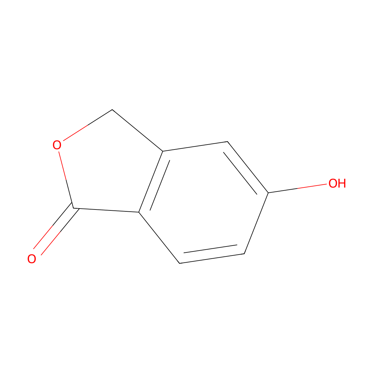 5-Hydroxy-1,3-dihydro-2-benzofuran-1-one molecular structure, CAS 55104-35-3