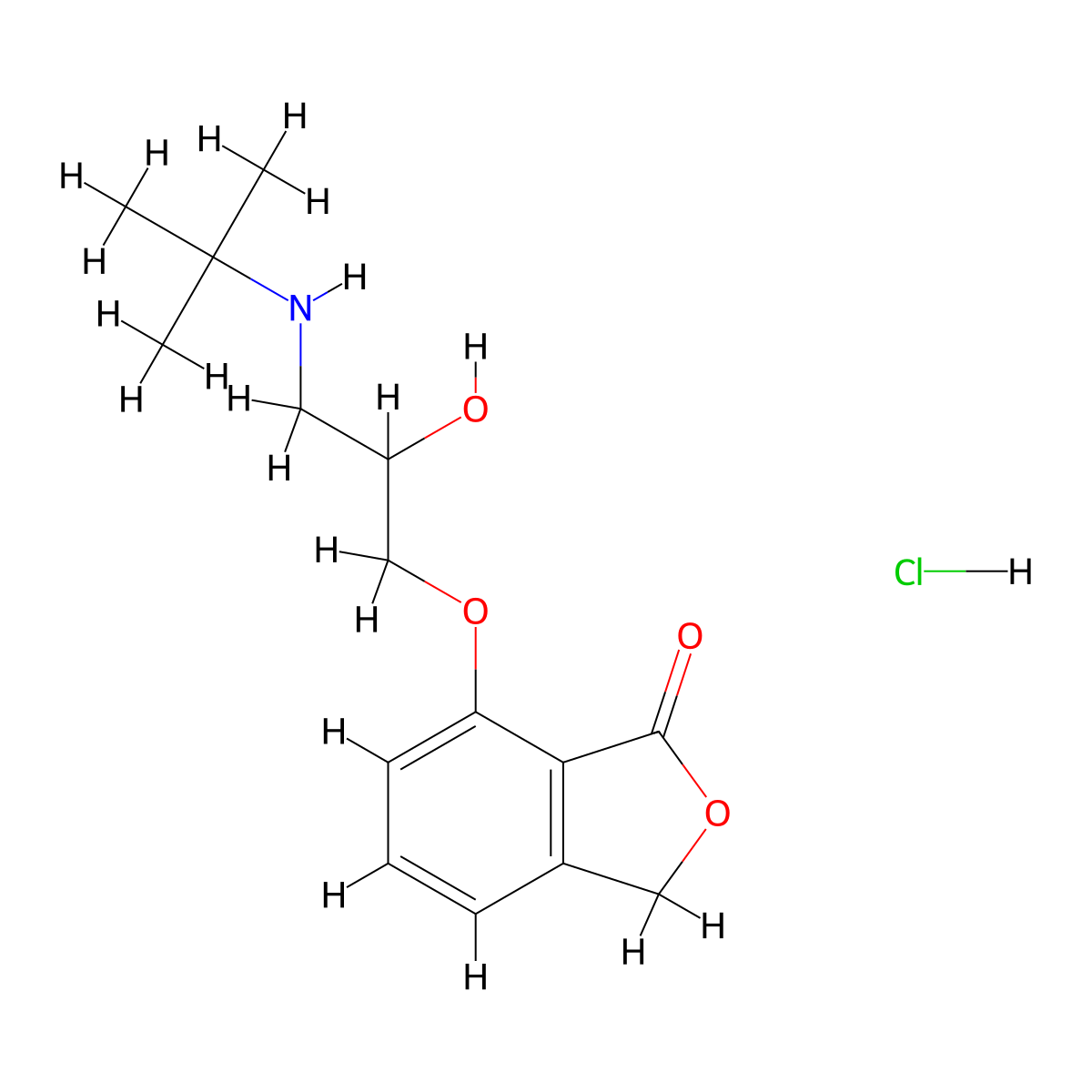 7-(2-Hydroxy-3-tert-butylaminopropoxy)phthalide molecular structure, CAS 55104-39-7
