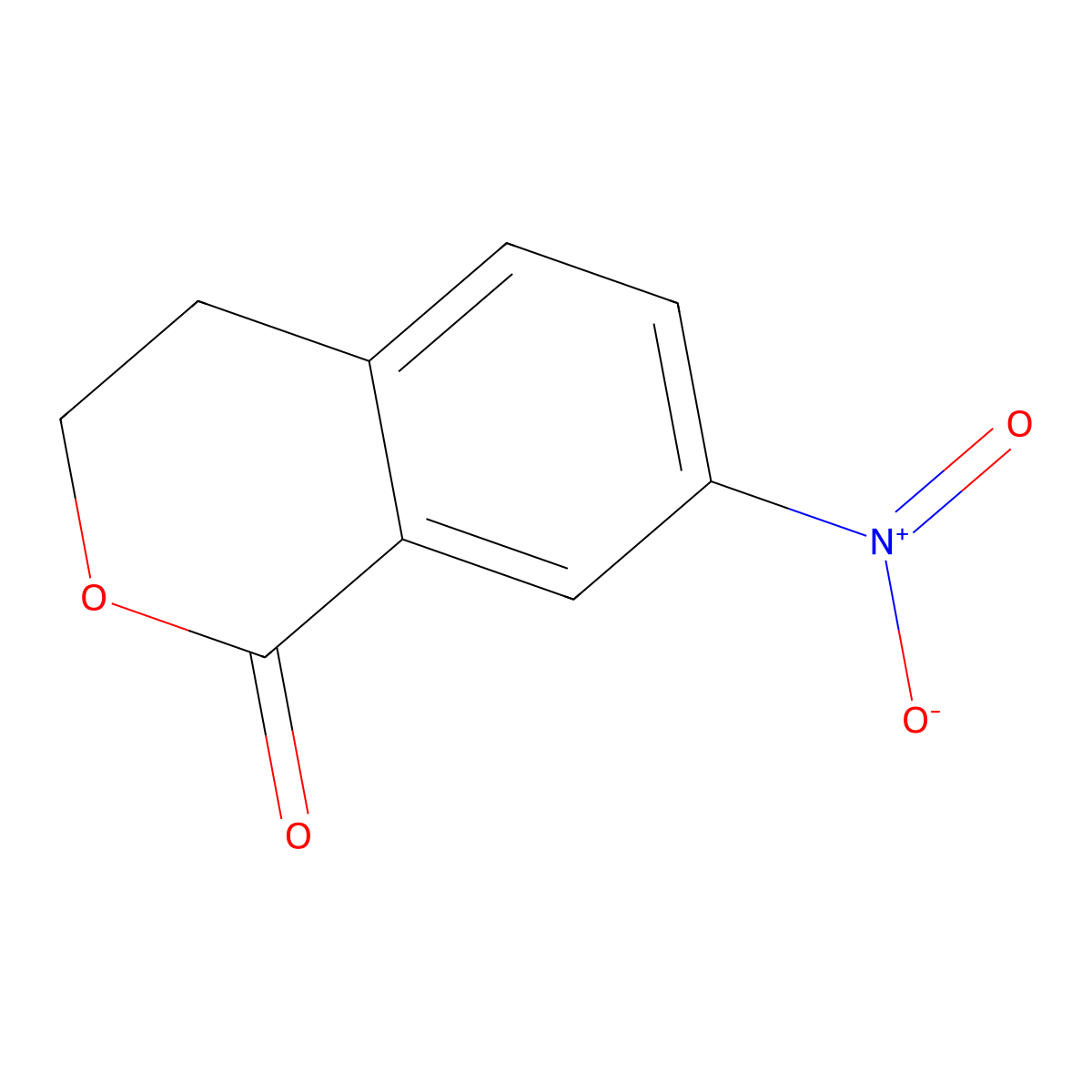 7-nitro-3,4-dihydro-1H-2-benzopyran-1-one molecular structure, CAS 55104-59-1