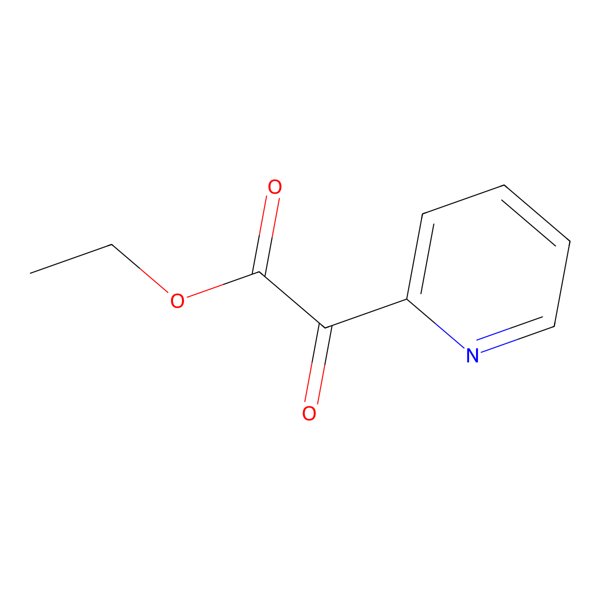 Ethyl 2-pyridineglyoxylate molecular structure, CAS 55104-63-7