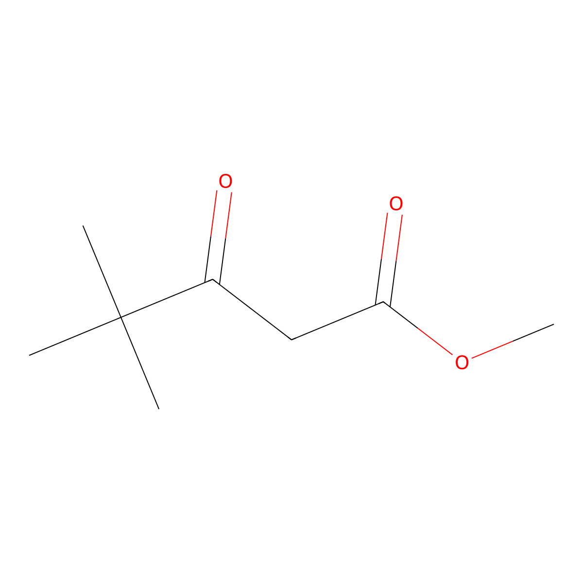 Methyl pivaloylacetate molecular structure, CAS 55107-14-7