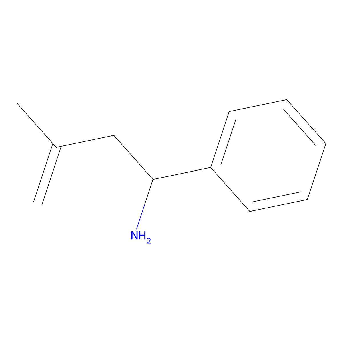 3-Methyl-1-phenylbut-3-en-1-amine molecular structure, CAS 55107-38-5